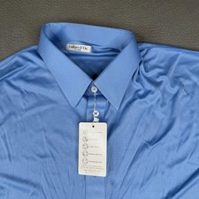 Collars  Co. Dress Collar Polo Shirt Mens M Blue Lightweight 4-Way Stretch