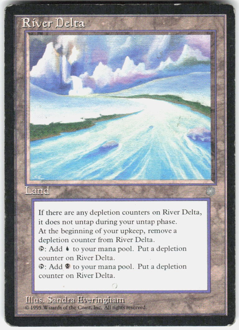 River Delta Rare Ice Age Magic: The Gathering Heavily Played