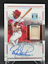 2025 Panini Impeccable Barry Larkin Lumber Signatures On Card Game-used Bat 6/25