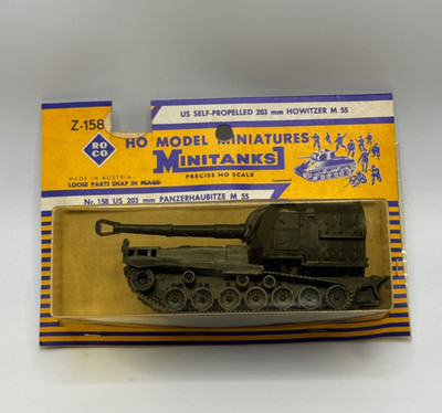ROCO Z-158 HO US M55 203mm Self Propelled Howitzer Minitanks MIB