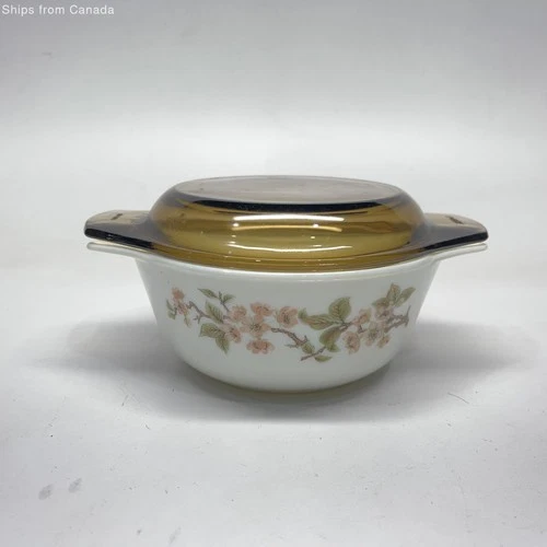 Pyrex England Cherry Blossom Casserole Dish