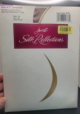 Hanes Silk Reflections Silky Sheer Non Control Panty Hose Barely There Sz AB 716