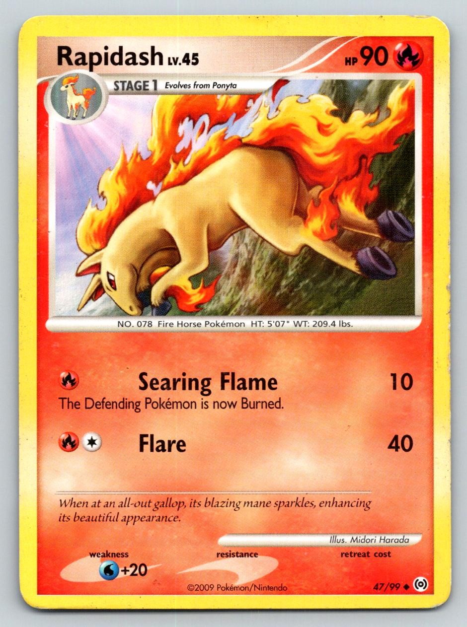 RAPIDASH 47/99 UC ARCEUS POKEMON HP