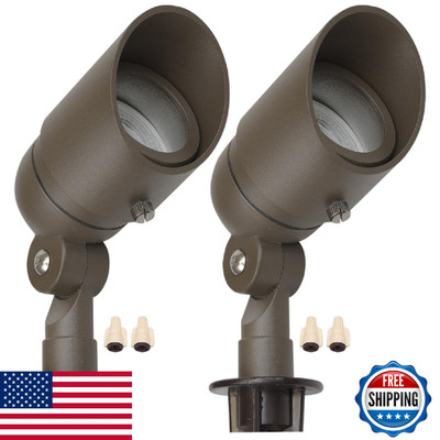 Lumina 4W 12V LED Landscape Spotlights Outdoor Garden Patio Yard, 2-Pack Bronze
