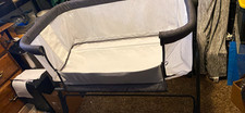 ANGELBLISS Bedside Sleeper Bassinet, Breathable Mesh Side, Gray/White