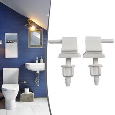 1 Pair Universal Toilet Seat Hinge Bolts - Plastic Screw Fixing Fitting Kit
