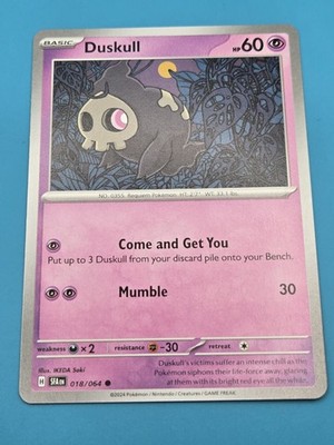 Duskull 018/064 Shrouded Fable Regular Finish Pokemon Card NM