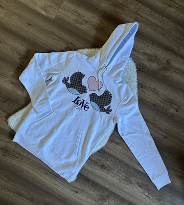 Weißer Hoodie TZ LOVE ROSE von NIL+MON