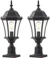 Cast Aluminum 24" Large Outdoor Post Light with 3" Pier Mount, Bronze