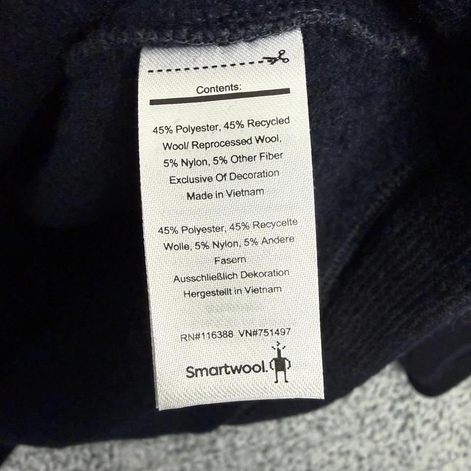 Smartwool Sweater Mens Medium Gray Wool Blend Hudson Trail Fleece Half Zip M - Image 3 of 4