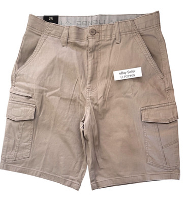 DENALI Men's Stretch Cargo Shorts (SIZE 34) Flex Waist SUEDE TAN New $44 Tag
