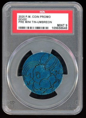 Eevee Coin - Prismatic Evolutions Mini Tin - Umbreon - English - PSA 9 Mint