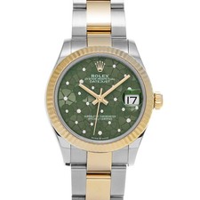 ROLEX Datejust 278273 olive green floral motif/diamond WATCH 694357