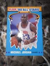 1990 FLEER BASKETBALL COMPLETE 12 CARD ALL-STARS SET W/ BULLS MICHAEL JORDAN HOF