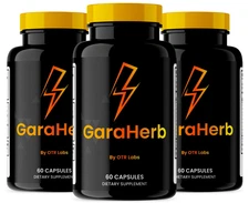 Garaherb Male Supplement, Gara Herb for Men Health Support 3 Bottle 180 Capsules