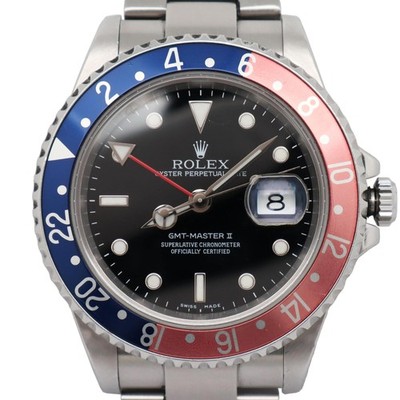 2005 Rolex 16710T GMT Master II ''Pepsi'' 40mm Steel ''No Holes'' Transitional Watch