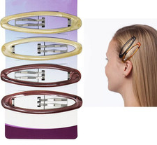 4/5/6 pack large Strong Thick 6CM women hair clips metal slides snaps  UK