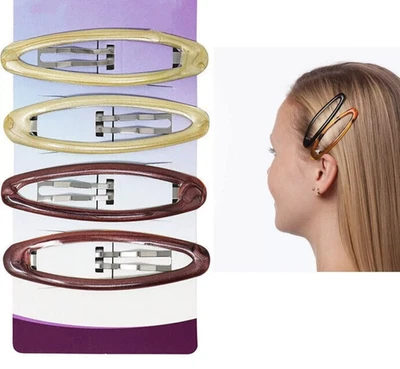 4/5/6 pack large Strong Thick 6CM women hair clips metal slides snaps UK - Image 1 of 4