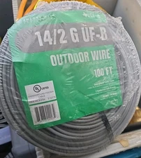 Encore Wire 14/2 G UF-B Outdoor Wire 100ft