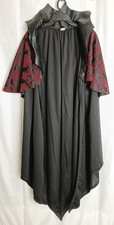 SPIRIT Black Fabric Cape Adult XL Count Vampire Layered Collar Costume Halloween
