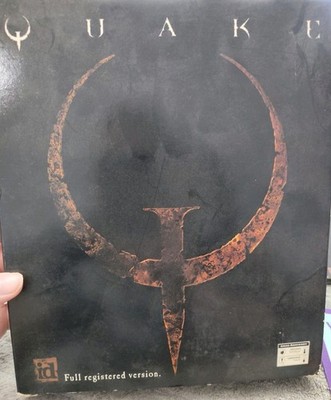 Quake (PC, 1996) W/ Authorized Strategy Guide + Aftershock Big Box Full Version 