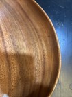 Vintage MCM Monkey Pod Type Wavy Edge Wood Serving Bowl  18” L x 10" W Ish — photo 5