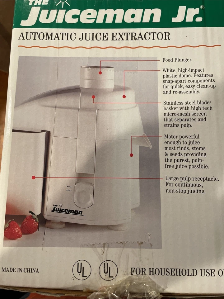 Juiceman Jr. Exprimidor JM-1 Caja Abierta Extractor de Jugos Jay Kordich Nuevo En Caja Foto 4 de 4