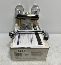 Moen 4975 Chateau Chrome Two-Handle Low Arc Laundry Faucet Polished Chrome