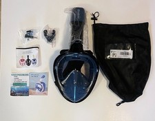Máscara de Snorkel Cara Completa Completa Fácil Respiración 180° Vista Panorámica Máscara Antiniebla L/XL