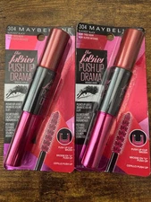 Maybelline The Falsies Push Up Drama Mascara Sealed 304 Blackest Black (2 Pack)