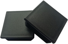 8 Pack 1 3/4 Inch 45mm Square Plastic Plugs, Insert End Caps for Square Tubing