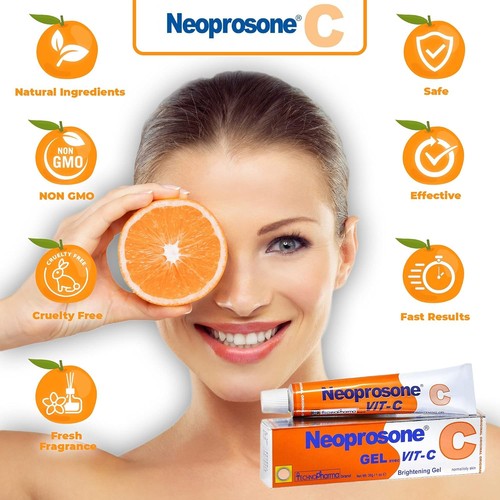 NEOPROSONE, Gel di Vitamina C - 1 Fl oz / 30 ml - Crema Schiarente per... - Foto 4 di 7