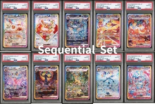 PSA 10 Pokemon Card Terastal Festival ex Eevee Evolution Eevee's SAR Seq 10 Set