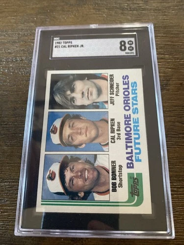 1982 Topps CAL RIPKEN JR #21 RC Rookie Orioles HoF Vintage SGC 8 991007