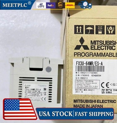 One New Mitsubishi FX3U-64MR/ES-A PLC Module FX3U64MR/ESA Fast Shipping