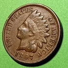 ■ 1897 INDIAN PENNY ONE CENT ☐ FULL LIBERTY