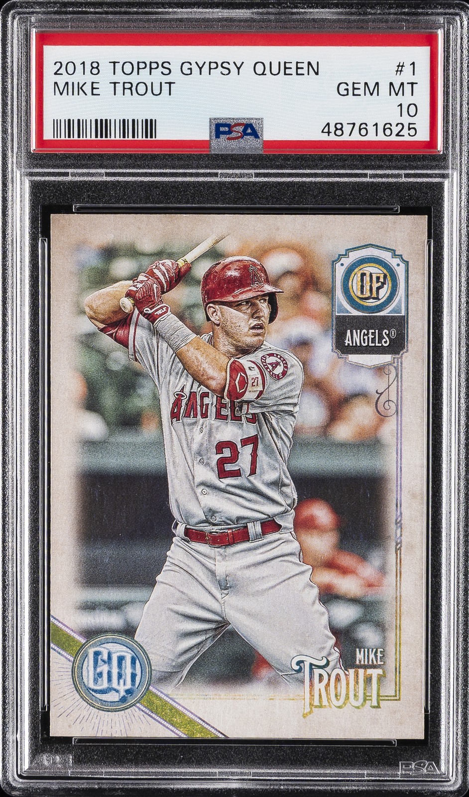 2018 TOPPS GYPSY QUEEN #1 MIKE TROUT PSA 10