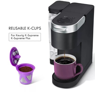 Lila Wiederverwendbar Universal K-Cup Kaffeefilter Pods für Keurig K-Supreme Und