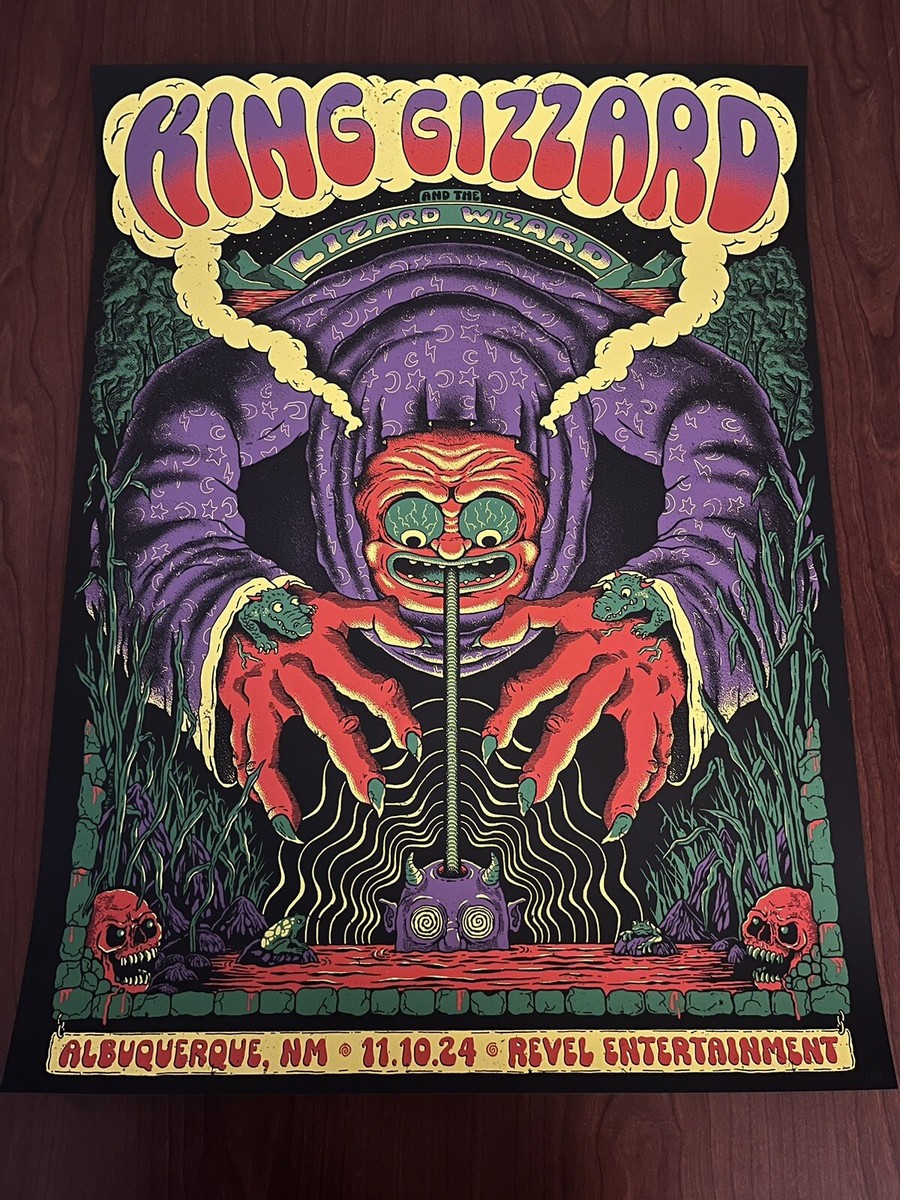 King Gizzard and The Lizard Wizard Poster 11/10 Albuquerque Revel