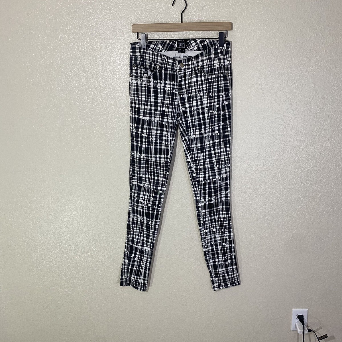 TRIPP NYC Black and White Printed Skinny Jeans Size