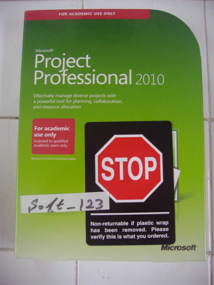 Microsoft Project 2010 Professional For 2 PCs Full Academic Version =RETAIL BOX= - Image 2 of 4