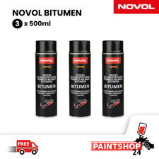 3 x BITUMEN 500ml Novol Underbody Seal Schutz Coating BLACK Aerosol Spray
