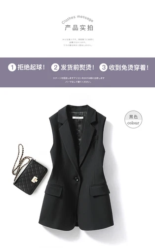 Ropa de trabajo Traje Chaleco Mujer Chaqueta Primavera Otoño Traje Chaleco Un Botón - Imagen 9 de 19