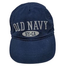 Old Navy Boy's Stretchy Hat Blue Size Small Embroidered Logo 100 Cotton