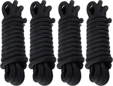 4 Pack 25FT Double Braid Nylon Rope Sling 4840Lbs Breaking Strength Heavy Duty