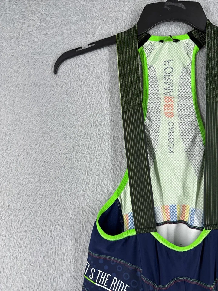 Giordana Bib Shorts Cycling Adult 2XL XXL Blue Hand Made FRC Form Red Carbon IT - Image 3 of 4