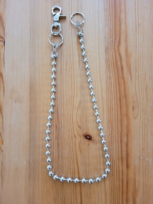 小物 9mm BALL WALLET CHAIN 45- MADE IN USA Chrome Hearts Cross Ball Wallet Chain Sterling Silver | eBay