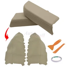 Front Door Panel Armrest Cover Synthetic Leather for Honda Pilot 2009-2015 Beige
