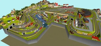 Piano binari GP-011 (33 pagine) H0 Märklin binario C - piano Weilberg (430 x 400 x 310 cm)