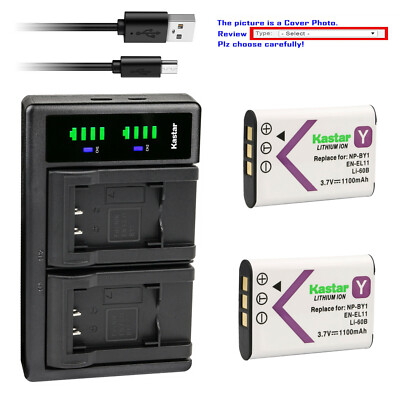 Kastar Battery LTD2 Charger for Olympus Li-60B LI60B & Olympus CAMEDIA FE-370
